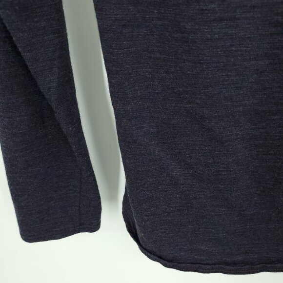 Seg'ments 100% Merino Wool V-Neck Long Sleeve Base Layer Top M Dark Purple - Picture 13 of 15